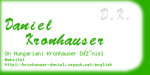 daniel kronhauser business card